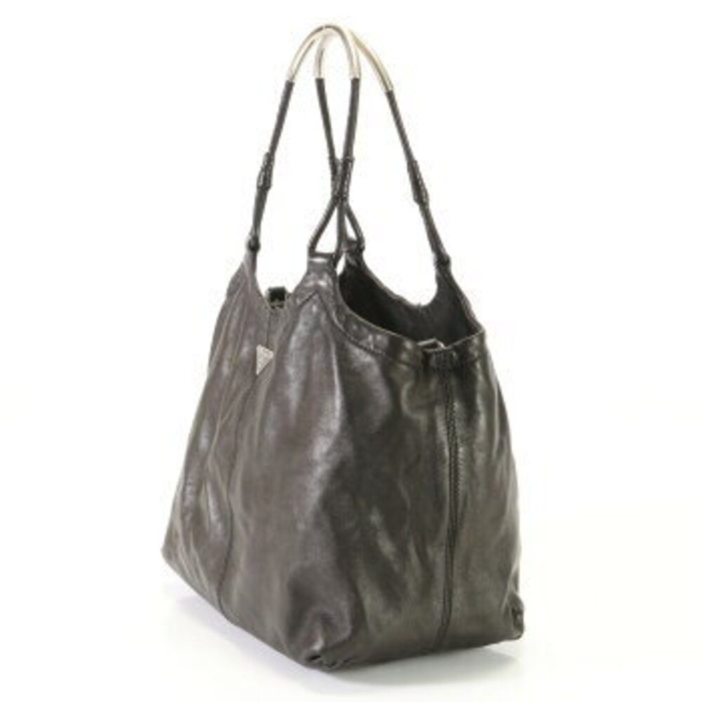 Prada handbag shoulder bag black leather work triangle documents logo tote EFE - Picture 5 of 14